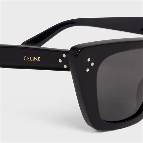 Celine Cat Eye S187 Sunglasses Black .